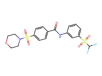 N-{3-[(difluoromethyl)sulfonyl]phenyl}-4-(4-morpholinylsulfonyl)benzamide structure