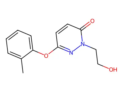 3(2H)-Pyridazinone, 2-(2-hydroxyethyl)-6-(2-methylphenoxy)- structure