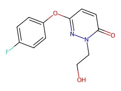3(2H)-Pyridazinone, 6-(4-fluorophenoxy)-2-(2-hydroxyethyl)- structure