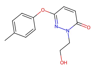 3(2H)-Pyridazinone, 2-(2-hydroxyethyl)-6-(4-methylphenoxy)- structure