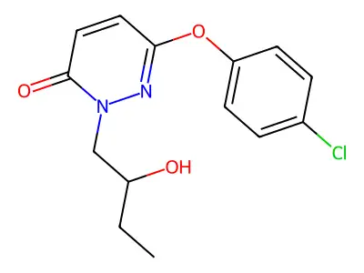 3(2H)-Pyridazinone, 6-(4-chlorophenoxy)-2-(2-hydroxybutyl)- structure