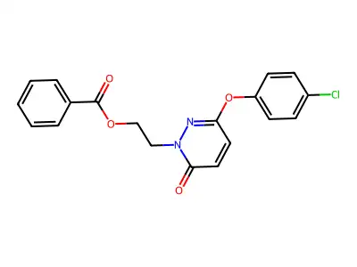 3(2H)-Pyridazinone, 2-(2-(benzoyloxy)ethyl)-6-(4-chlorophenoxy)- structure