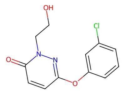 3(2H)-Pyridazinone, 6-(3-chlorophenoxy)-2-(2-hydroxyethyl)- structure