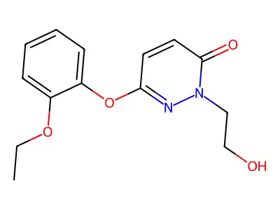 3(2H)-Pyridazinone, 6-(2-ethoxyphenoxy)-2-(2-hydroxyethyl)- structure