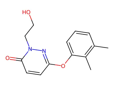 3(2H)-Pyridazinone, 6-(2,3-dimethylphenoxy)-2-(2-hydroxyethyl)- structure