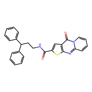 N-(3,3-diphenylpropyl)-4-oxo-4H-pyrido[1,2-a]thieno[2,3-d]pyrimidine-2-carboxamide structure