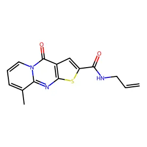 N-allyl-9-methyl-4-oxo-4H-pyrido[1,2-a]thieno[2,3-d]pyrimidine-2-carboxamide structure