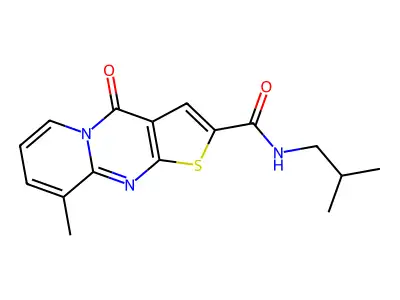N-isobutyl-9-methyl-4-oxo-4H-pyrido[1,2-a]thieno[2,3-d]pyrimidine-2-carboxamide structure