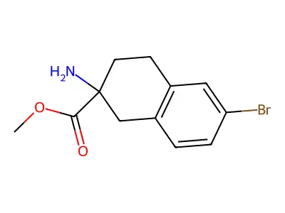 2-amino-6-bromo-1,2,3,4-tetrahydro-2-Naphthalenecarboxylic acid methyl ester structure