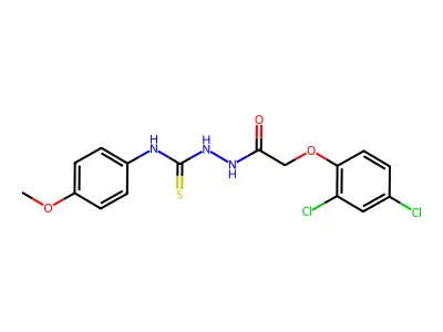 1-[[2-(2,4-Dichlorophenoxy)-1-oxoethyl]amino]-3-(4-methoxyphenyl)thiourea structure