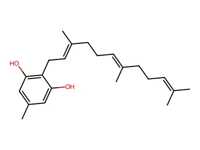 1,3-Benzenediol, 5-methyl-2-(3,7,11-trimethyl-2,6,10-dodecatrienyl)- structure
