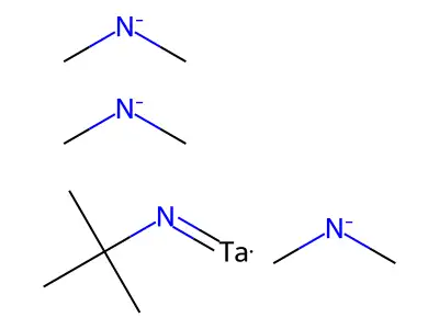 (Tert-butylimino)tris(dimethylamino)tantalum structure