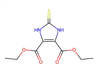 Diethyl 2-mercapto-4,5-imidazoledicarboxylate structure
