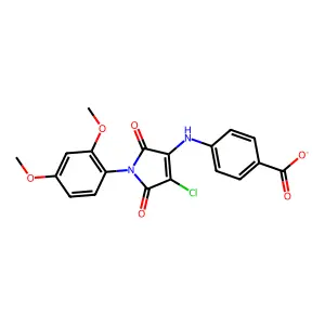 4-[[4-Chloro-1-(2,4-dimethoxyphenyl)-2,5-dioxopyrrol-3-yl]amino]benzoate structure