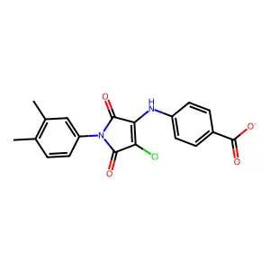 4-[[4-Chloro-1-(3,4-dimethylphenyl)-2,5-dioxopyrrol-3-yl]amino]benzoate structure