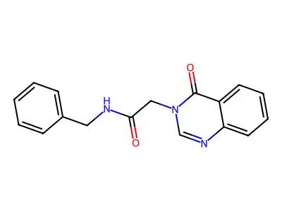 N-benzyl-2-(4-oxoquinazolin-3-yl)acetamide structure