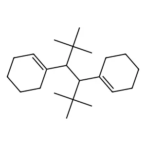 DL-3,4-Di(1-cyclohexen-1-yl)-2,2,5,5-tetramethylhexane structure