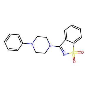 3-(4-Phenylpiperazin-1-yl)-1,2-benzothiazole 1,1-dioxide structure