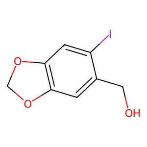 (6-Iodo-2H-1,3-benzodioxol-5-yl)methanol structure