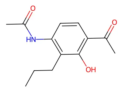 N1-(4-acetyl-3-hydroxy-2-propylphenyl)acetamide structure
