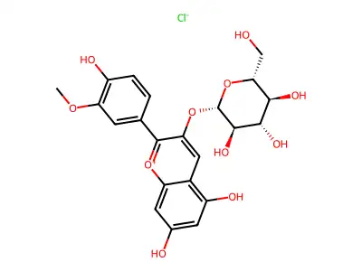 Peonidin-3-glucoside structure