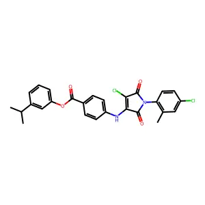 (3-propan-2-ylphenyl) 4-[[4-chloro-1-(4-chloro-2-methylphenyl)-2,5-dioxopyrrol-3-yl]amino]benzoate structure