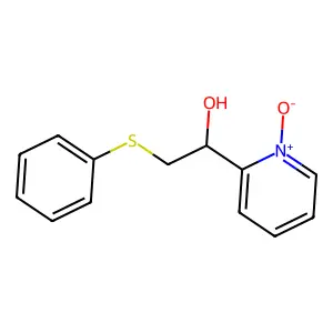 1-(1-Oxidopyridin-1-ium-2-yl)-2-phenylsulfanylethanol structure