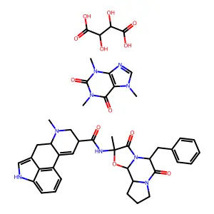 Caffeine mixture with ergotamine tartrate structure