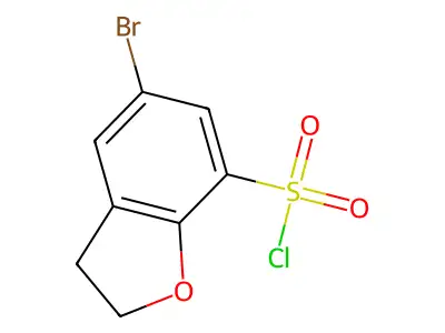 5-Bromo-2,3-dihydro-1-benzofuran-7-sulfonyl chloride structure