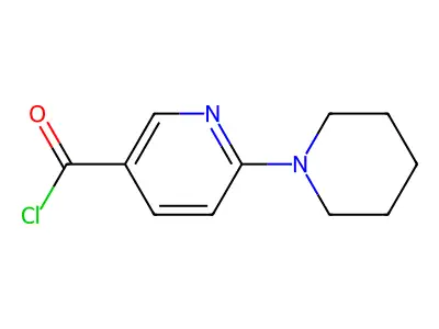 6-(1-Piperidinyl)-3-pyridinecarbonyl chloride structure