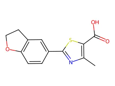 2-(2,3-Dihydro-1-benzofuran-5-yl)-4-methyl-1,3-thiazole-5-carboxylic acid structure