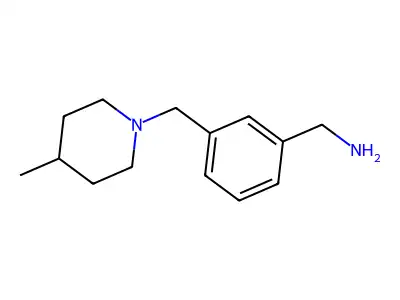 (3-((4-Methylpiperidin-1-yl)methyl)phenyl)methanamine structure