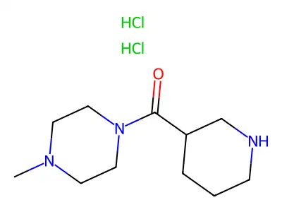 (4-Methylpiperazino)(3-piperidinyl)methanone dihydrochloride structure