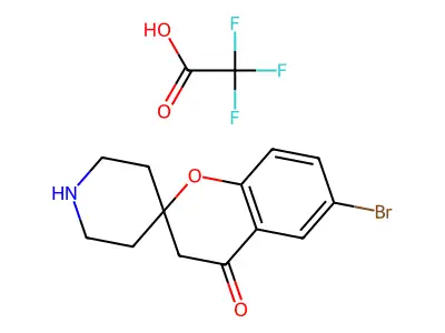 6-bromospiro[chromene-2,4'-piperidin]-4(3H)-one trifluoroacetate structure