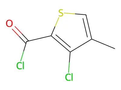 3-Chloro-4-methyl-2-thiophenecarbonyl chloride structure