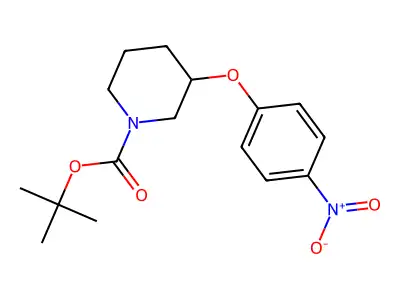Tert-butyl 3-(4-nitrophenoxy)piperidine-1-carboxylate structure