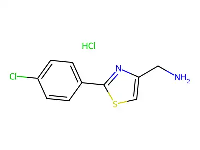 (2-(4-Chlorophenyl)thiazol-4-YL)methanamine hydrochloride structure