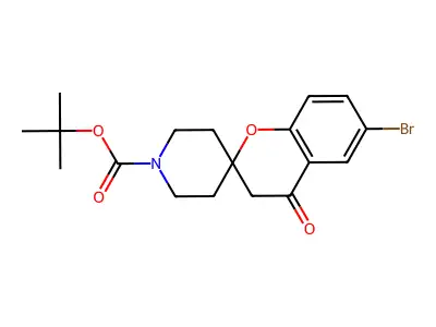 tert-Butyl 6-bromo-4-oxospiro[chroman-2,4'-piperidine]-1'-carboxylate structure