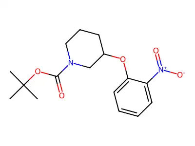 Tert-butyl 3-(2-nitrophenoxy)piperidine-1-carboxylate structure