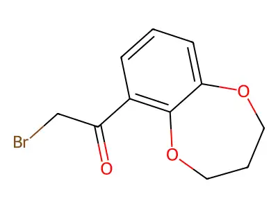 2-bromo-1-(3,4-dihydro-2H-1,5-benzodioxepin-6-yl)-1-ethanone structure