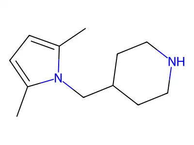 4-[(2,5-dimethyl-1H-pyrrol-1-yl)methyl]piperidine structure