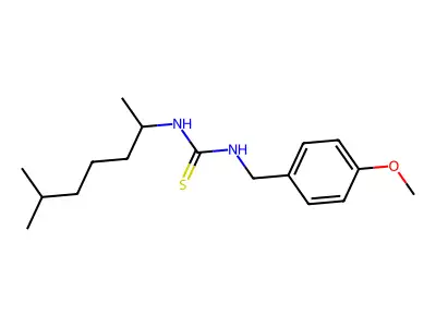 N-[(4-Methoxyphenyl)methyl]-N'-(6-methylheptan-2-yl)thiourea structure