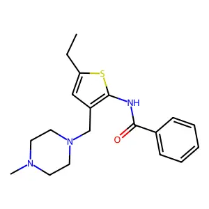 N-(5-ethyl-3-((4-methylpiperazin-1-yl)methyl)thiophen-2-yl)benzamide structure