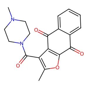 2-Methyl-3-[(4-methylpiperazinyl)carbonyl]naphtho[2,3-b]furan-4,9-dione structure