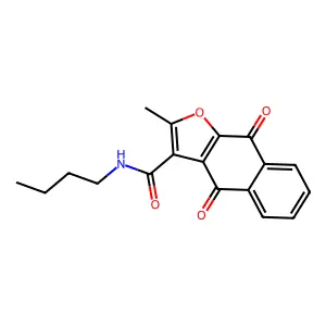 N-butyl-2-methyl-4,9-dioxo-4,9-dihydronaphtho[2,3-b]furan-3-carboxamide structure