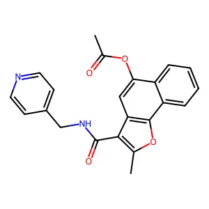 2-Methyl-3-{[(pyridin-4-yl)methyl]carbamoyl}naphtho[1,2-b]furan-5-yl acetate structure