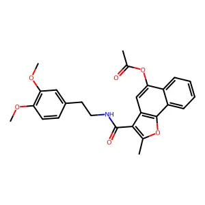 3-((3,4-Dimethoxyphenethyl)carbamoyl)-2-methylnaphtho[1,2-b]furan-5-yl acetate structure