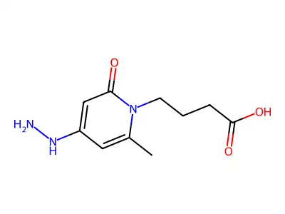 1(2H)-Pyridinebutanoic acid, 4-hydrazino-6-methyl-2-oxo- structure