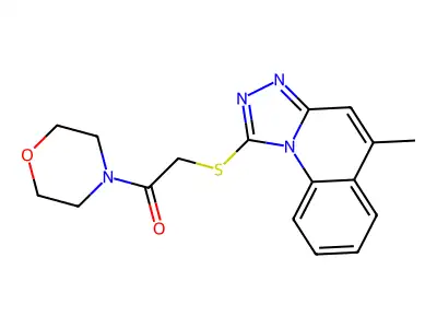 2-((5-Methyl-[1,2,4]triazolo[4,3-a]quinolin-1-yl)thio)-1-morpholinoethanone structure
