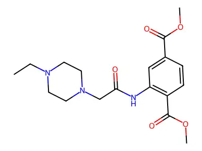 Dimethyl 2-(2-(4-ethylpiperazin-1-yl)acetamido)terephthalate structure